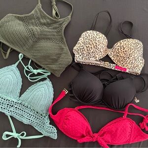 Bundle of 5 bikini tops small/medium